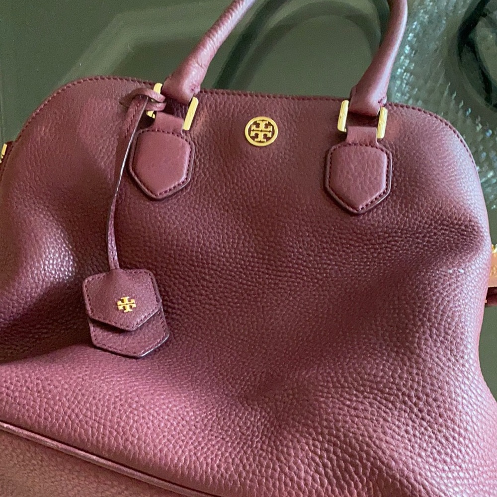 Tory Burch satchel dark rhubarb
